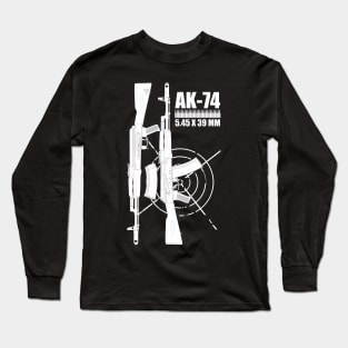 AK-74 Kalashnikov Assault Rifle (two sides) Long Sleeve T-Shirt